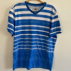 American Rag Blue Striped V Neck